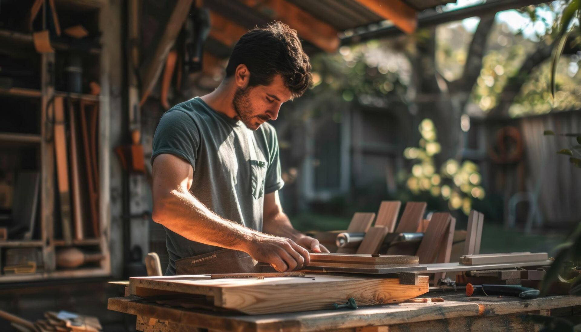Menuisier au travail